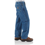 Carhartt Flannel Lined Relaxed Fit Straight Leg Jean (Darkstone)