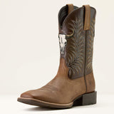 Ariat Sport Steer Skull Western Boot (Sandstorm / Bitter Chocolate) - 3-4 front