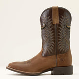 Ariat Sport Steer Skull Western Boot (Sandstorm / Bitter Chocolate) - side