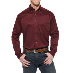 Ariat Solid Twill Shirt (Burgundy)