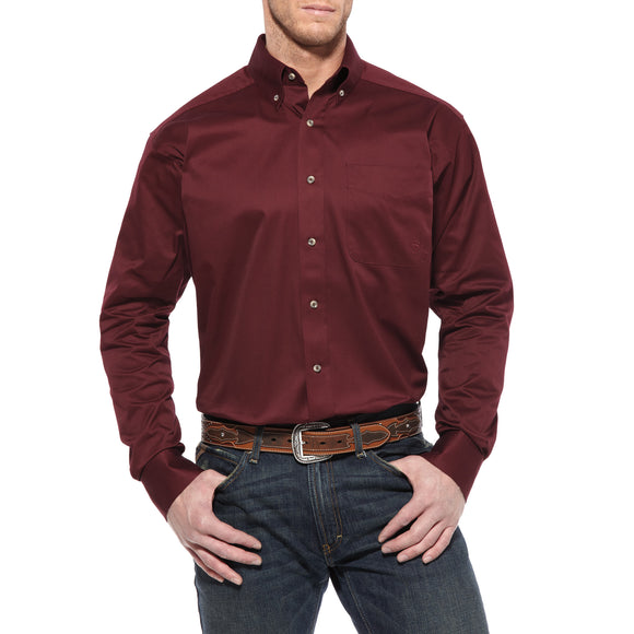 Ariat Solid Twill Shirt (Burgundy)