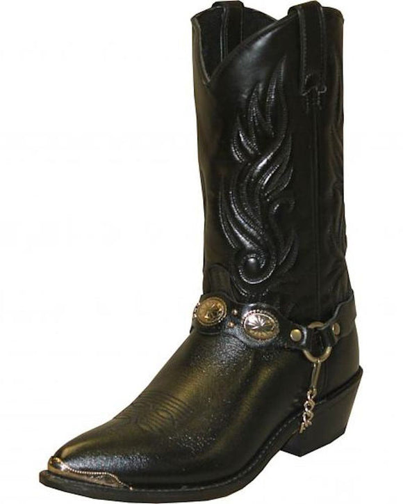 Abilene Sage Concho Western Boot (Black)