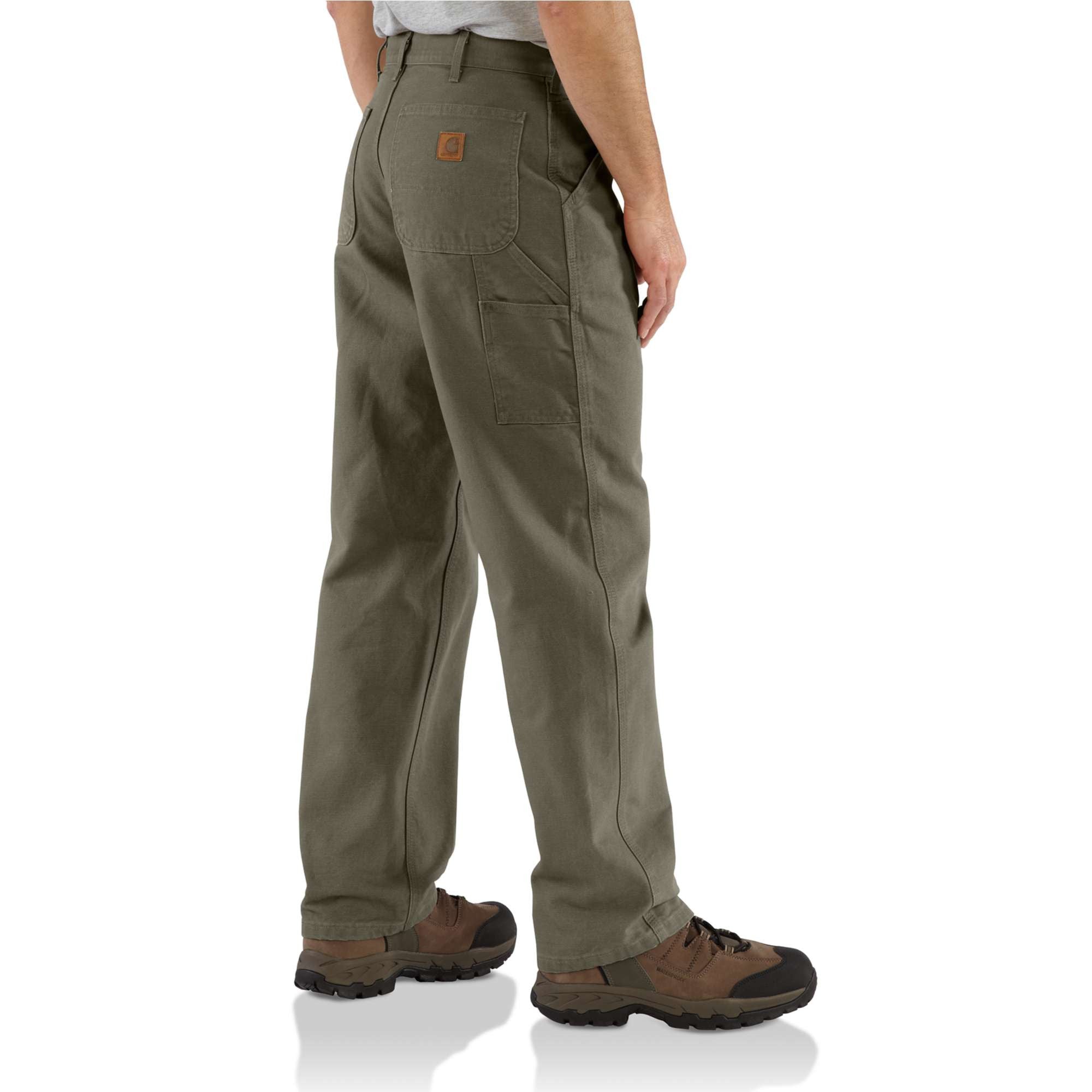 Carhartt Men's Dark Khaki Canvas Work Dungaree