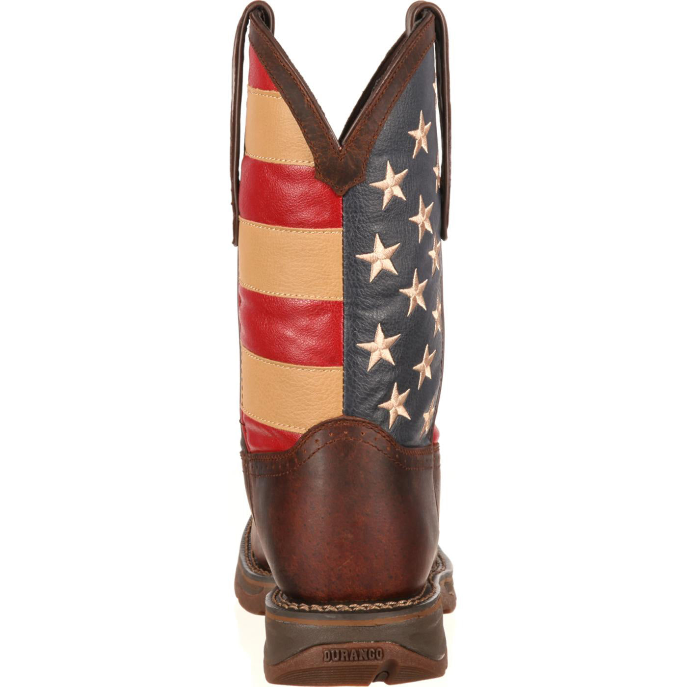 Durango Rebel Patriotic Flag Steel Toe Western Boots for Men or women size 7.5 ACERO WORK BOOTS Horse Tan Patriotic Flag Light weight  main image 3