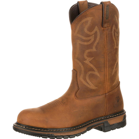 Rocky Original Ride Branson Roper Steel Toe Waterproof (Aztec Crazy Horse)