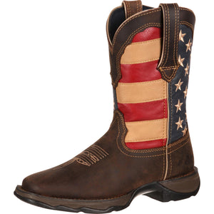 Women's Durango Lady Rebel USA Flag Boot (Brown)